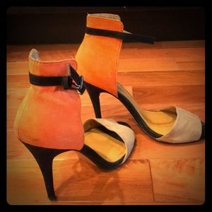 Color-block heels